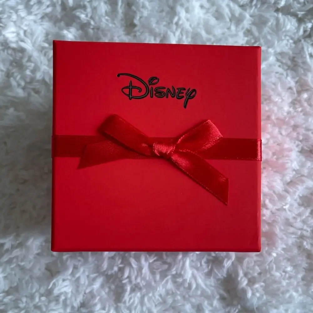 Disney Minnie Mouse Moveable Silver Plated Bow Tiful Xmas Christmas Necklace NEW